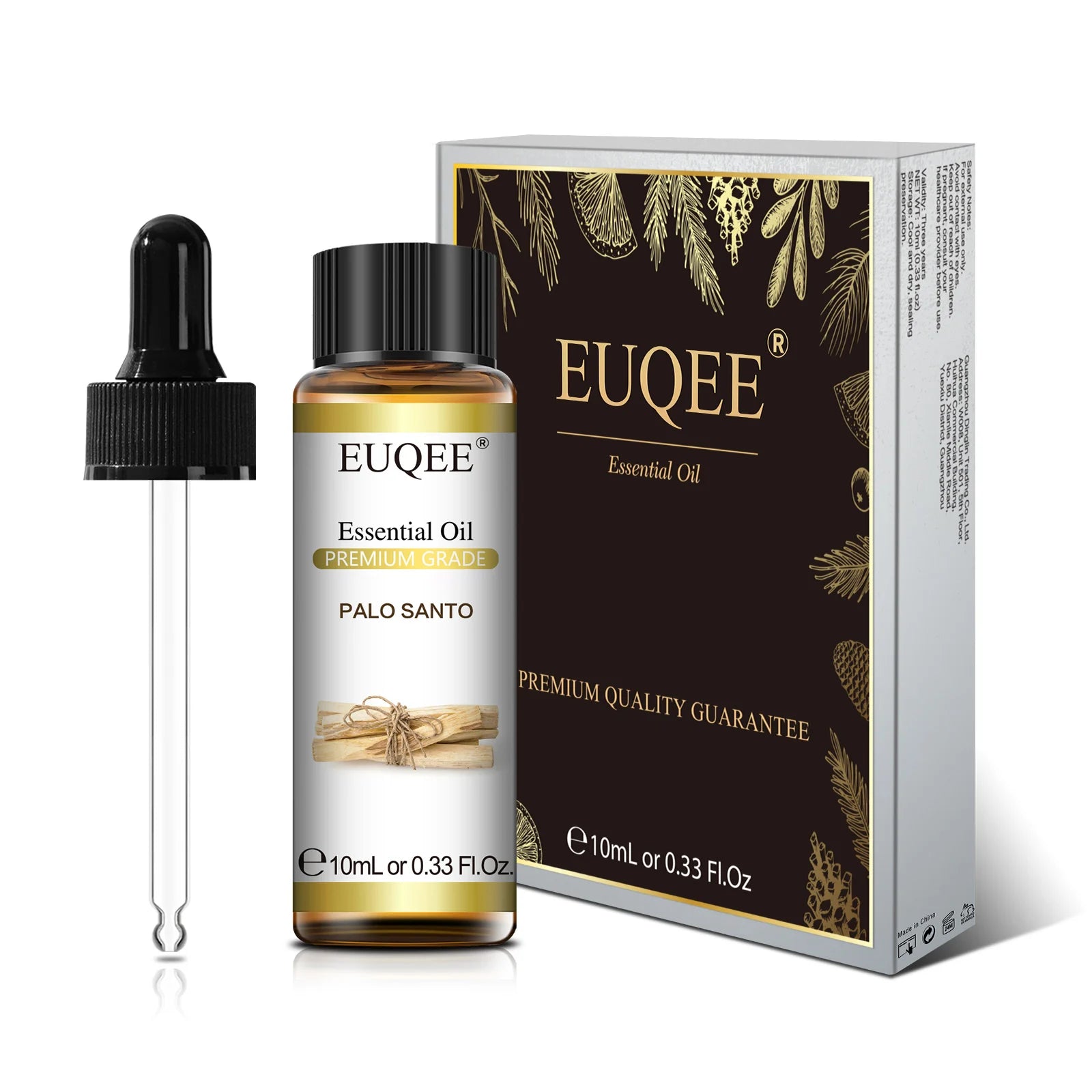 EUQEE 10ml Pure Essential Oil Peppermint Palo Santo Bergamot Eucalyptus Lavender Cinnamon Cedarwood Aromatherapy Essential Oils - NamafadStore