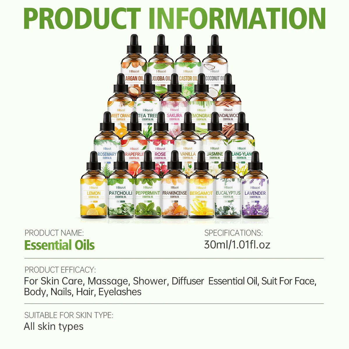 30ml/1oz plant essential oil face and body skin care essential oil moisturizing and hydrating massage essence oil - NamafadStore