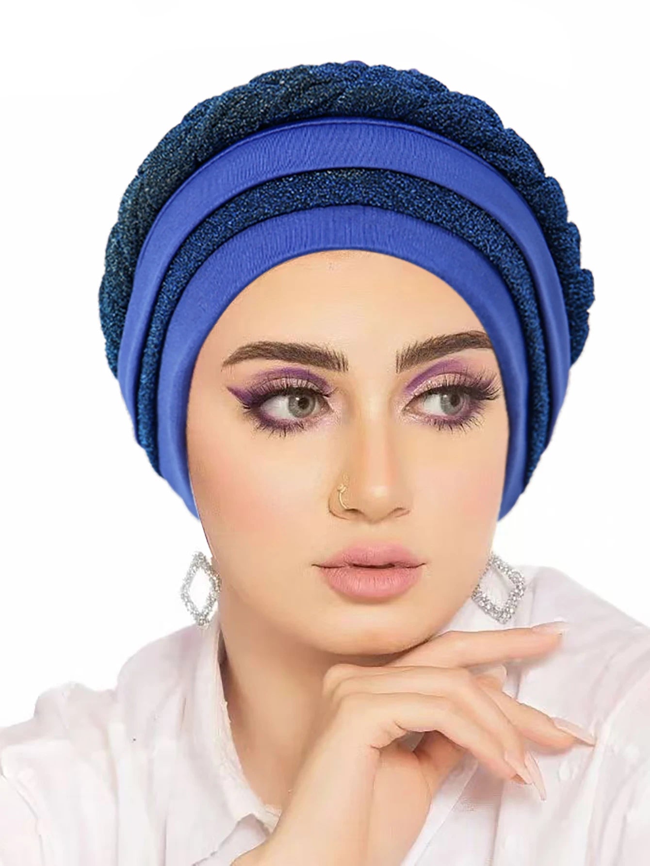 New Women Hair Loss Muslim Braid Head Turban Wrap Cover Cancer Chemo Cap Hat India Glitter Bonnet Beanies Skullies Fashion - NamafadStore