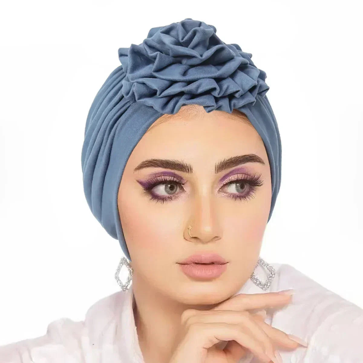 Women Sequin Turban Hat for Hair Loss, Chemo Cap, and Headscarf - Stylish Indian Beanie Bonnet for Muslim Women