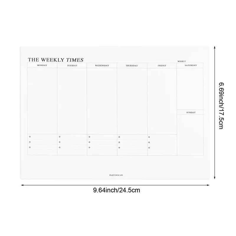Weekly Planner Monthly Undated Agenda Notebook Schedules Study Planner Korean Stationery Office School Supplies