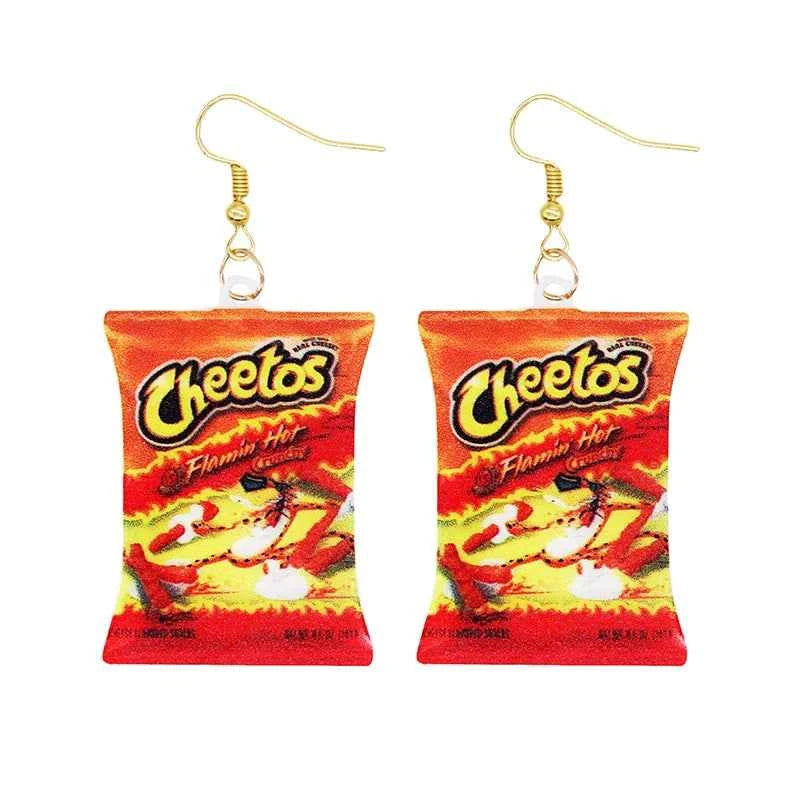 Earrings for Women Earrings Acrylic Cute Snacks Potato Chips Girls Foods Funny