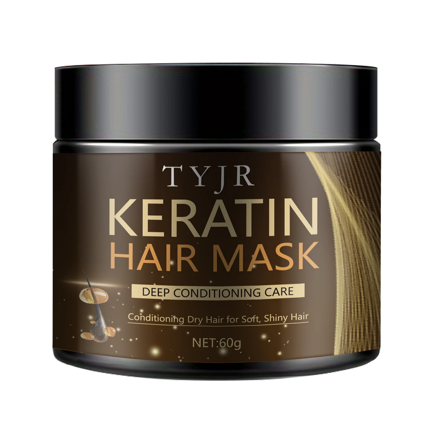 Magical Keratin Hair Mask 5 Seconds Fast Repair Damaged Frizzy Hair Soft Smooth Shiny Straightening Deep Moisturizing Hair Care - NamafadStore