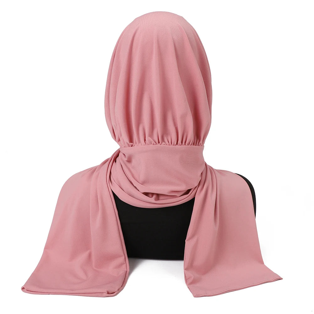 Ready To Wear Fastener Instant Hijab for Muslim Women Full Cover Head Wraps Scarf Islam Turban Caps Turbante Mujer