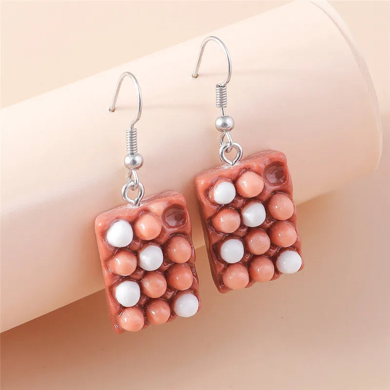 Aihua New In Fashion Women Earrings Cute Resin Food Snacks Potato Chips Earrings Handmade Party Jewelry Gifts