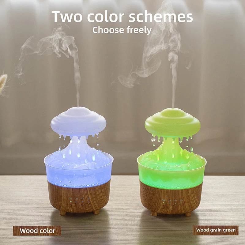 Rain Cloud Humidifier - Night Light, Raining Sound, 7 Color LED, Essential Oil Diffuser, Aromatherapy - NamafadStore