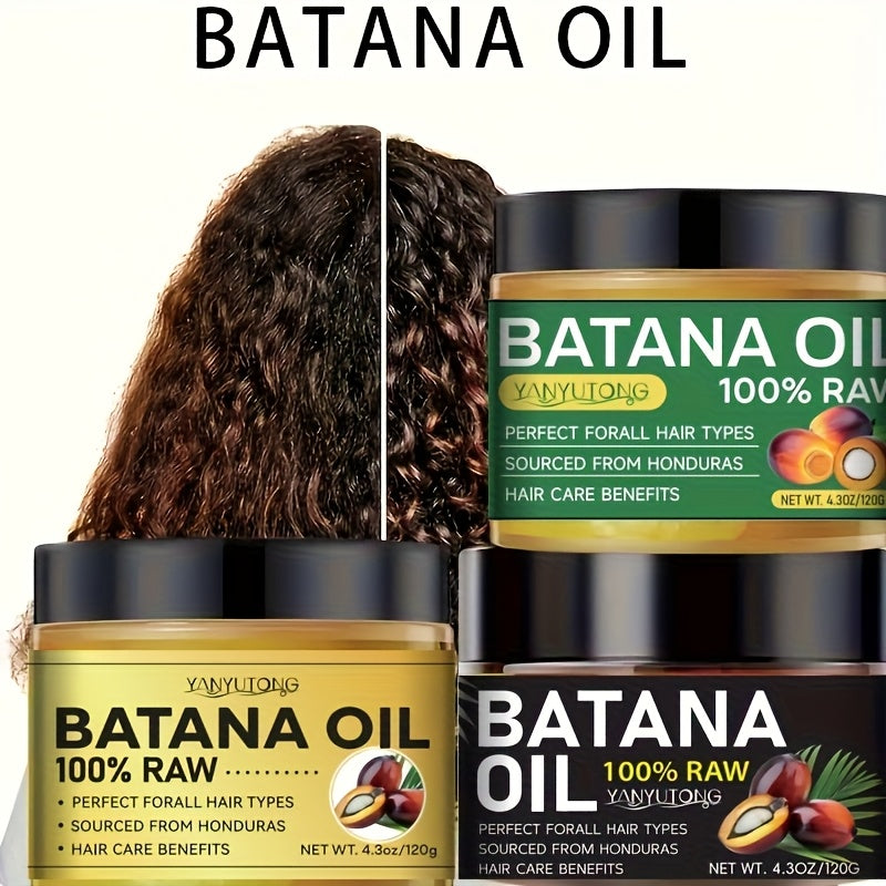 YANYUTONG 120g Batana Hair Mask - Moisturizing Hair Care for All Hair Types, Dried & Damaged Hair, Summer Hair Care, Natural Ingredients, Unisex Adult Use, Hair Moisturizer, Sleek Packaging, Glycerin Enriched