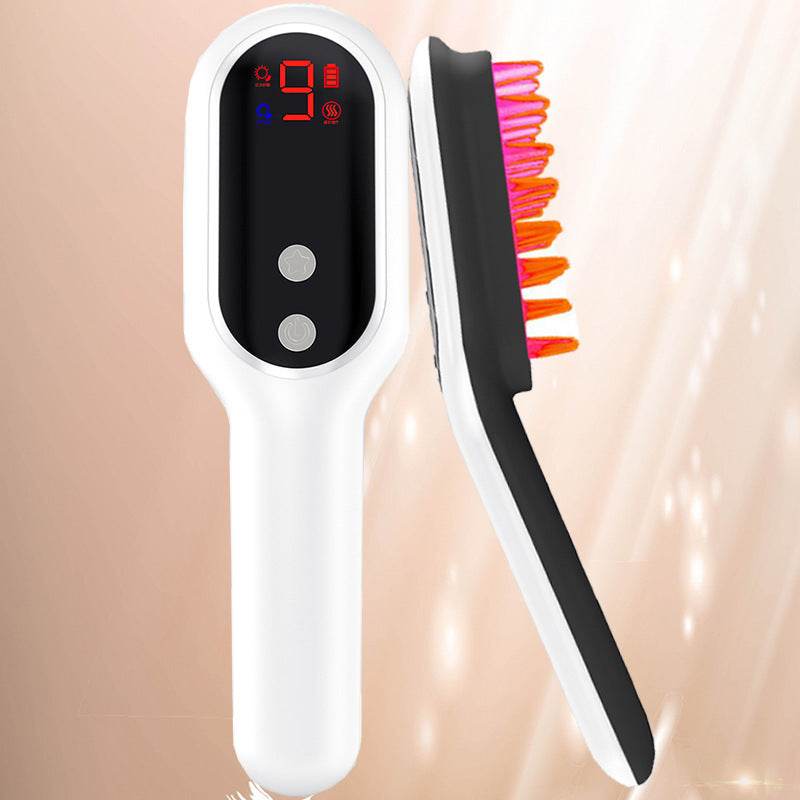 Electric Head Massager with Magnetic Therapy, Hair Growth Comb, Blue Red Light Scalp Massage Brush for Fatigue and Pressure Relief, LED Display - NamafadStore