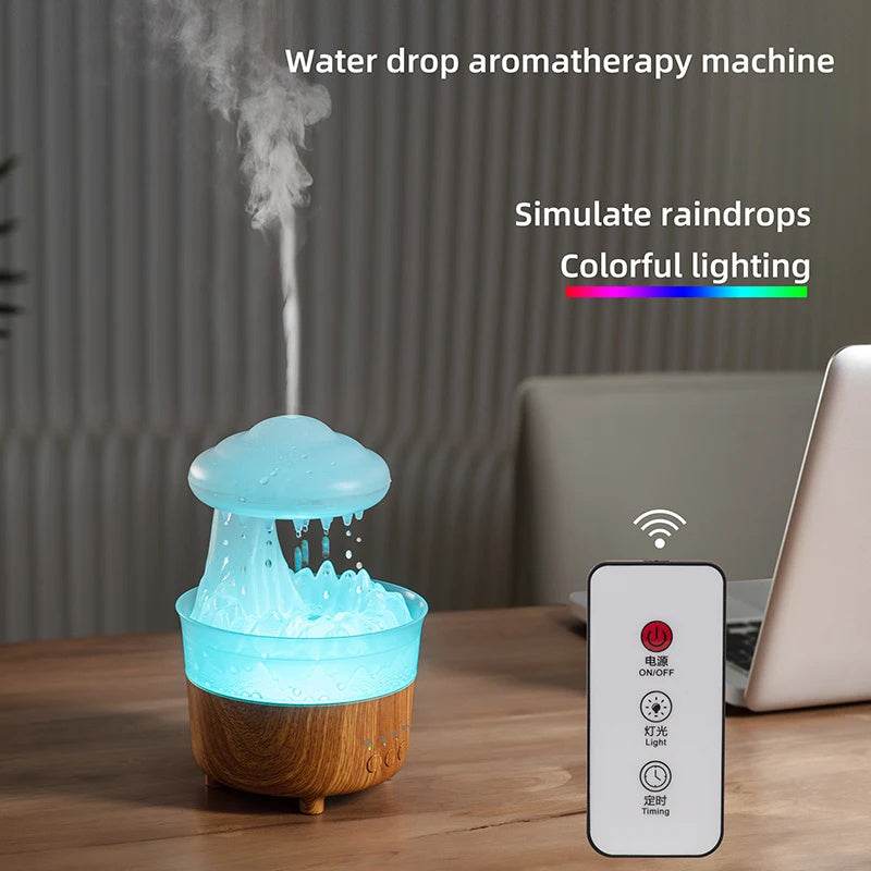 Rain Cloud Humidifier - Night Light, Raining Sound, 7 Color LED, Essential Oil Diffuser, Aromatherapy - NamafadStore
