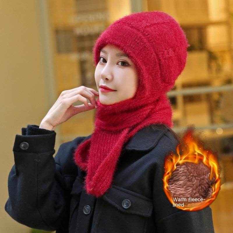 Women's Winter Hat Scarf Set, Plus Velvet Thickened Design for Ultimate Warmth and Comfort - NamafadStore