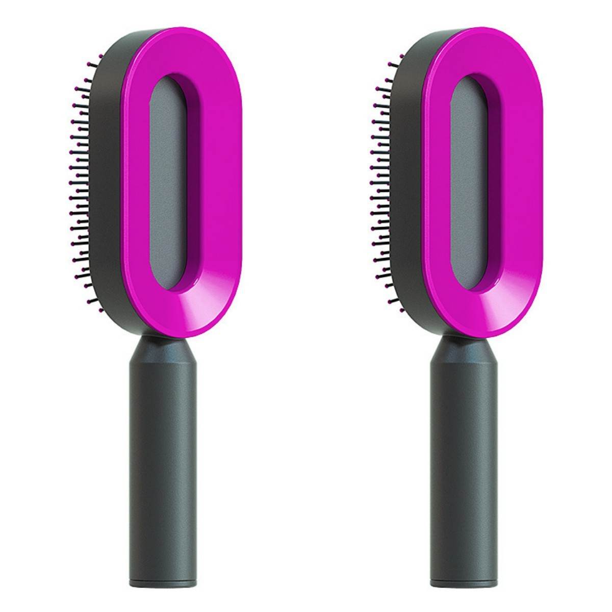 Self Cleaning Hair Brush For Women One-key Cleaning Hair Loss Airbag Massage Scalp Comb Anti-Static Hairbrush - NamafadStore