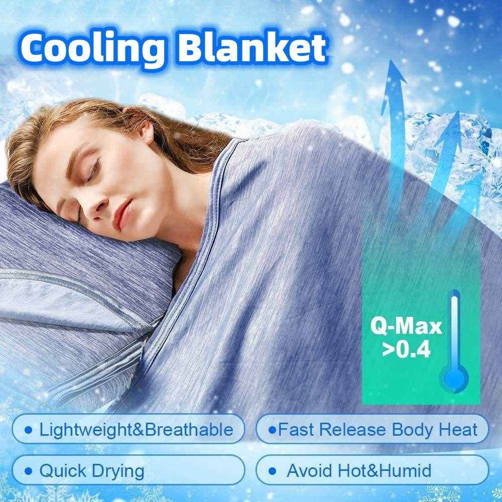 Cooling Blanket Summer - Cooling Fiber Absorb Heat Washable Cover Over Blankets - NamafadStore