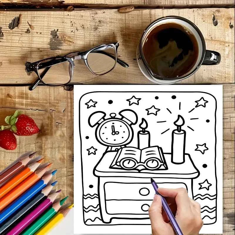 28 Pages Self Loves Coloring Book Coloring Book For Adult Stress Reduction Colouring Book Valentine's Day Gifting, Birthday Party Gift, Drawing Supplies, Christmas Gift, Back To School Supplies