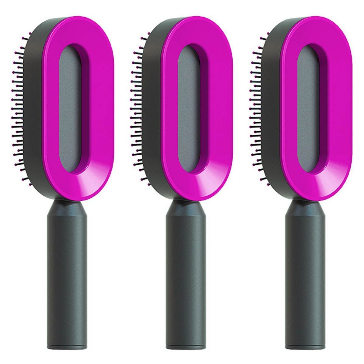 Self Cleaning Hair Brush For Women One-key Cleaning Hair Loss Airbag Massage Scalp Comb Anti-Static Hairbrush - NamafadStore