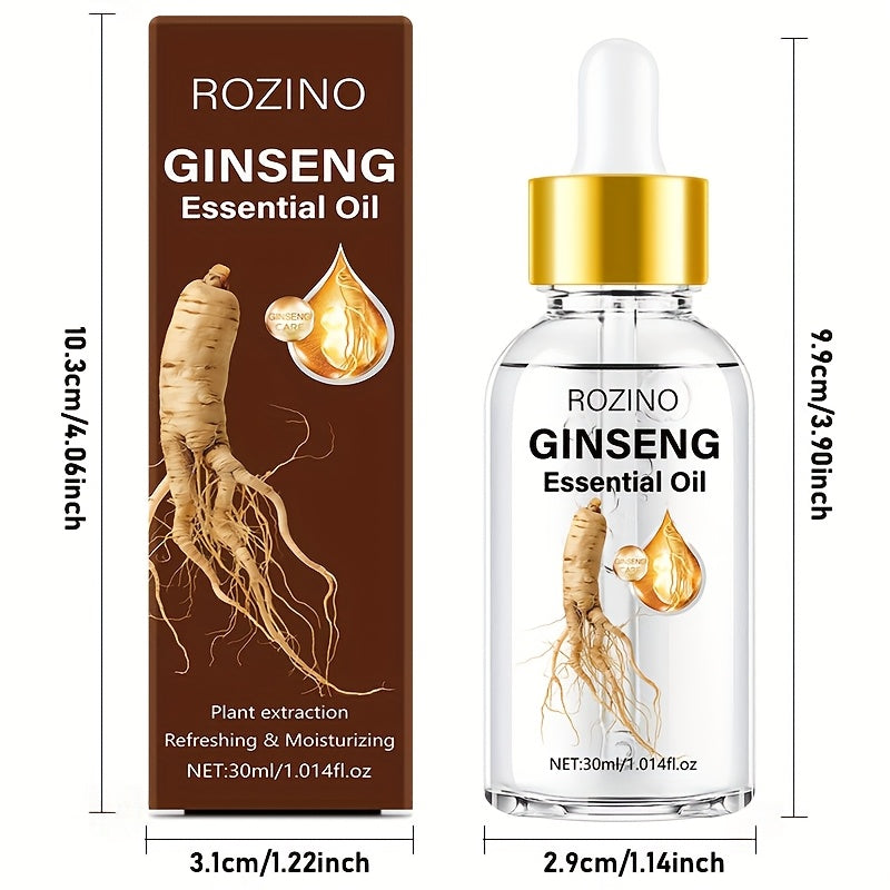 30ml Ginseng Hair Oil, Enriched with Ginseng Extract – 10-Second Hair & Scalp Care for All Hair Types, Tames Frizz, Strengthens Roots, Instantly Hydrates Dry Split Ends, Lasts Up to Half a Month per Use, Smooth & Strong Hai