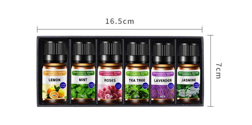 Aromatherapy Oil Single Square Essential Oil Kit 10ml Lavender Rose Plant Massage Essential Oil - NamafadStore