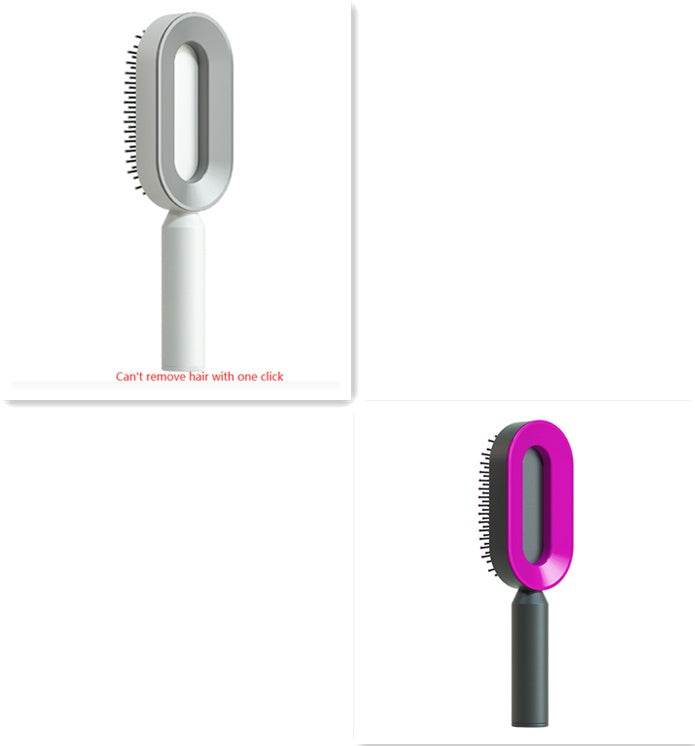 Self Cleaning Hair Brush For Women One-key Cleaning Hair Loss Airbag Massage Scalp Comb Anti-Static Hairbrush - NamafadStore