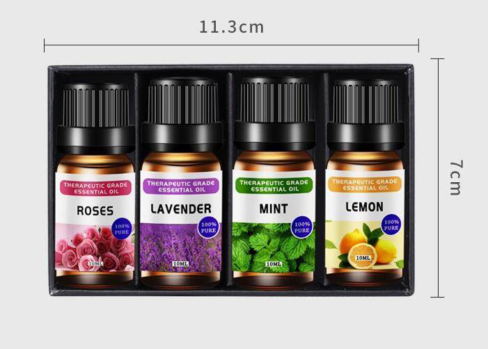 Aromatherapy Oil Single Square Essential Oil Kit 10ml Lavender Rose Plant Massage Essential Oil - NamafadStore