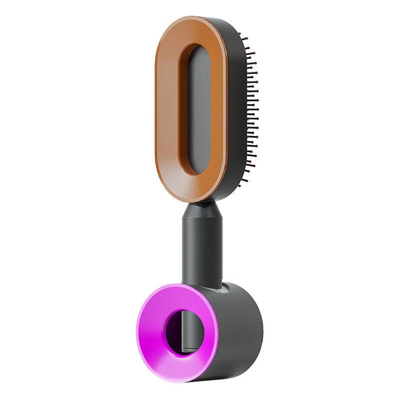 Self Cleaning Hair Brush For Women One-key Cleaning Hair Loss Airbag Massage Scalp Comb Anti-Static Hairbrush - NamafadStore