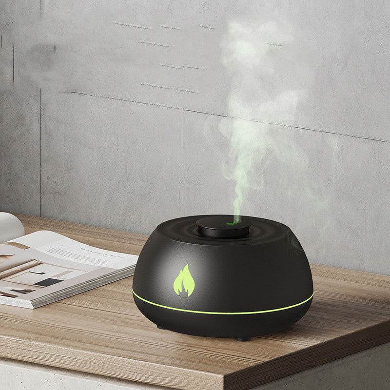 Flame Humidifier Diffuser 130ML USB Aromatherapy Essential Oil Diffuser 7 Colors Light Home Air Humidifier - NamafadStore