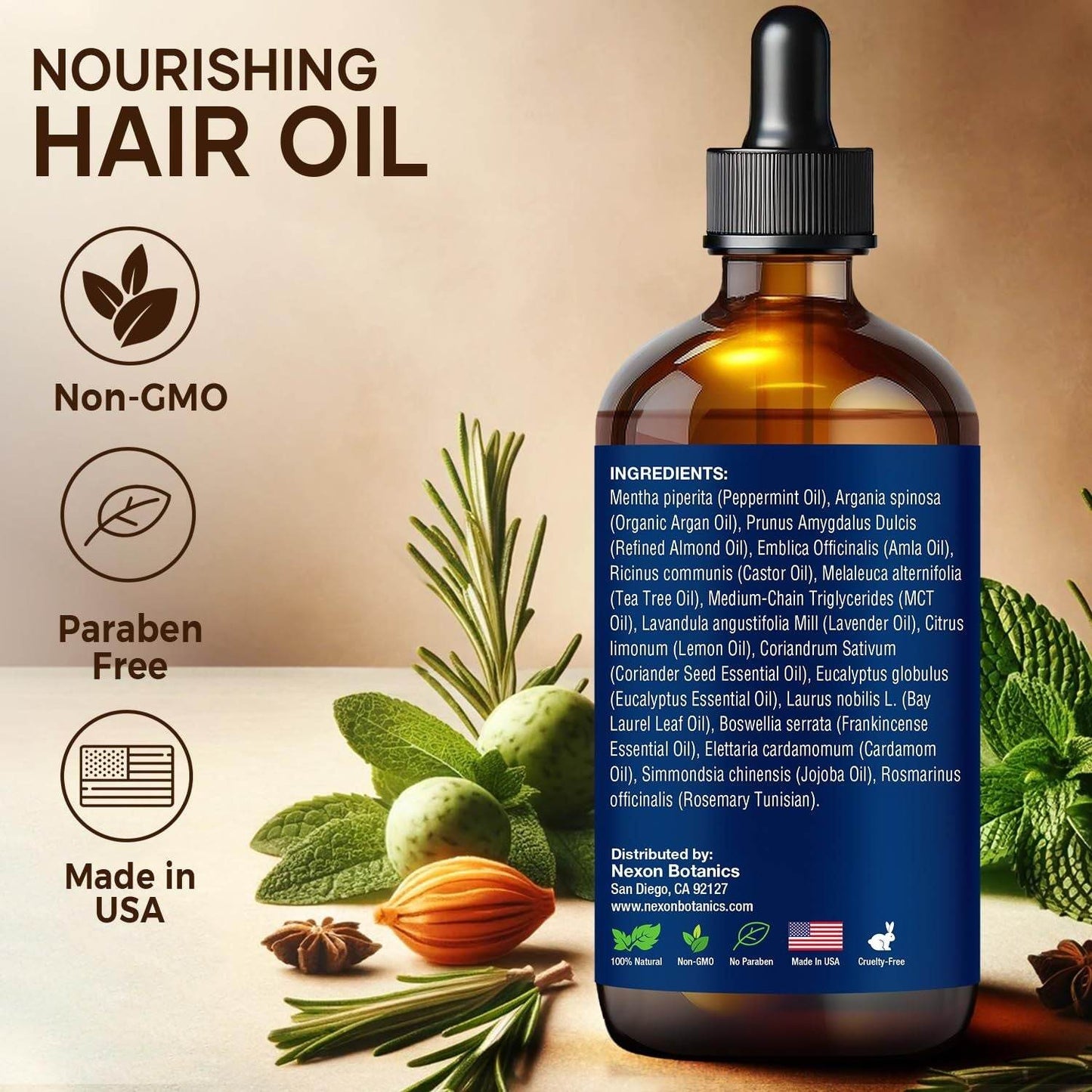 Nourishing Hair Growth Oil 4 Fl Oz - NamafadStore