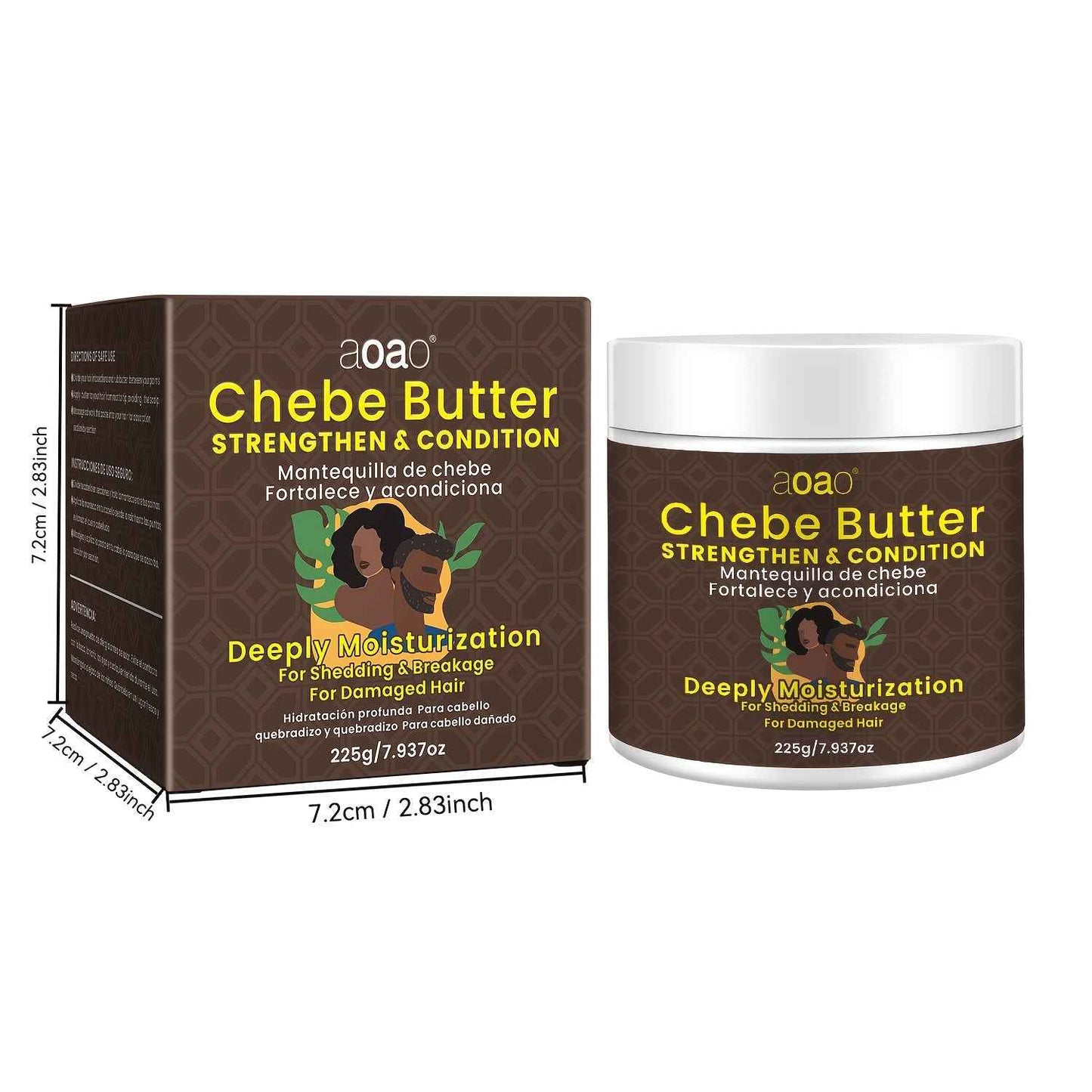 Moisturizing Chebe Cream with Natural Ingredients, Featuring Keratin, Jojoba Seed Oil, And Castor Oil, Designed to Deeply Nourish And Protect Damaged Hair