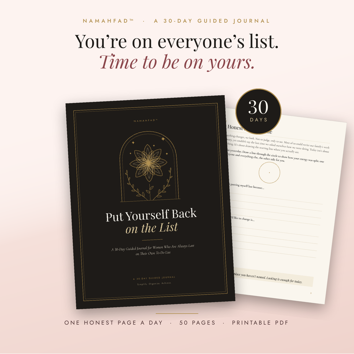 Put Yourself Back on the List: A 30-Day Guided Journal for Women Who Are Always Last on Their Own To-Do List