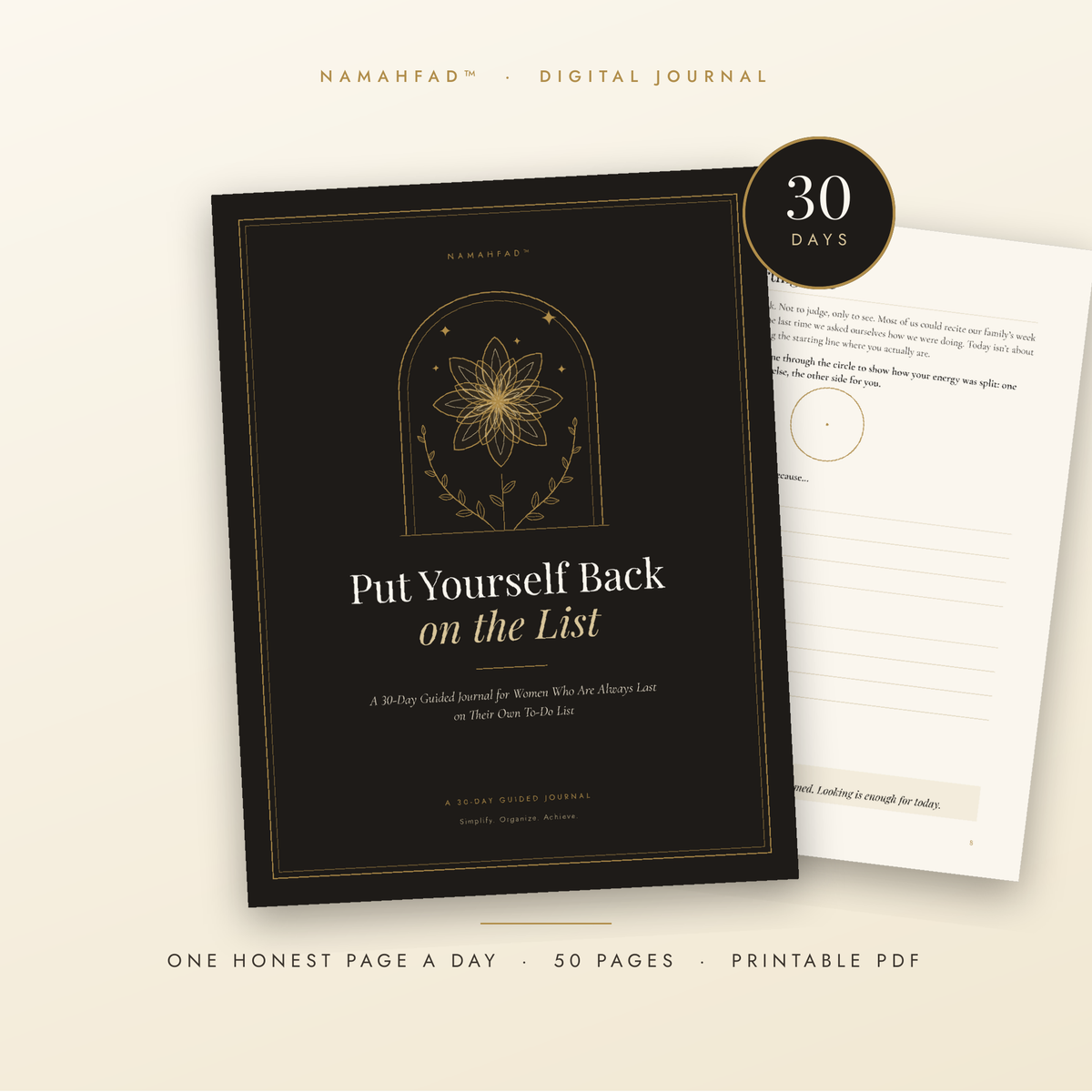 Put Yourself Back on the List: A 30-Day Guided Journal for Women Who Are Always Last on Their Own To-Do List