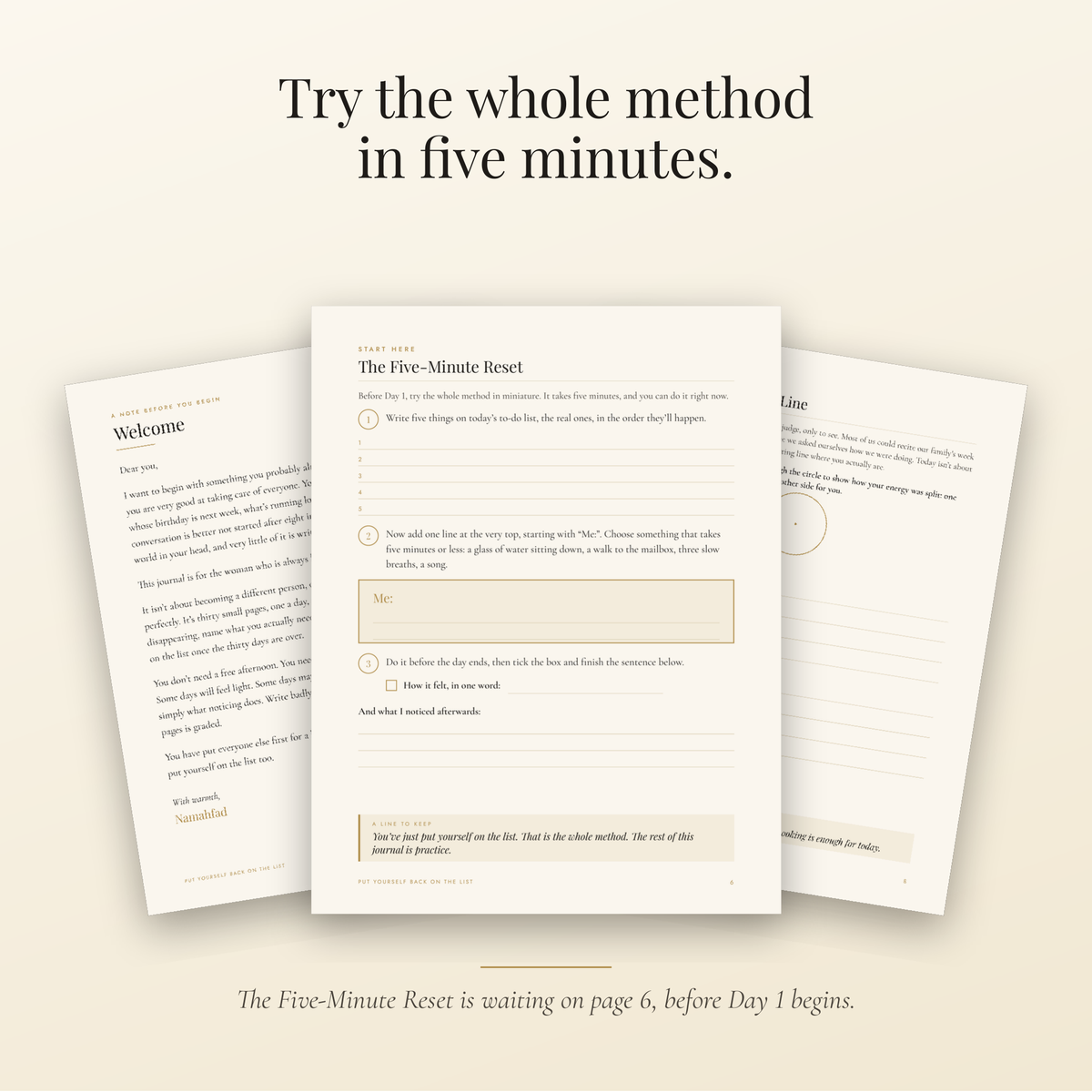 Put Yourself Back on the List: A 30-Day Guided Journal for Women Who Are Always Last on Their Own To-Do List