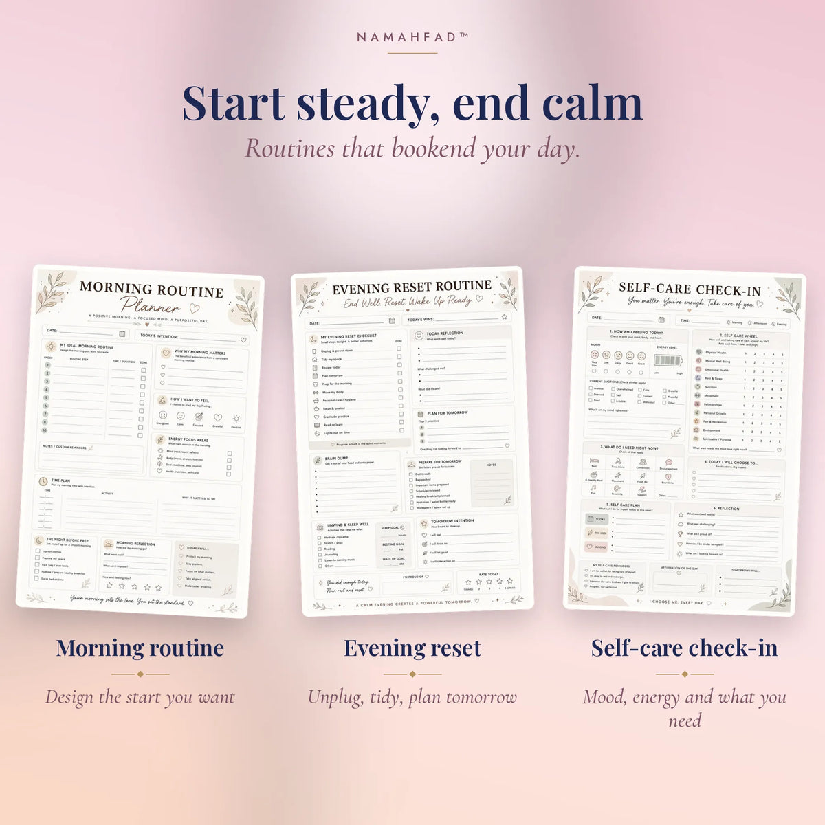 ADHD Success Planner for Women: Printable Daily Planner, Habit Tracker & Self-Care Journal (28 Pages)