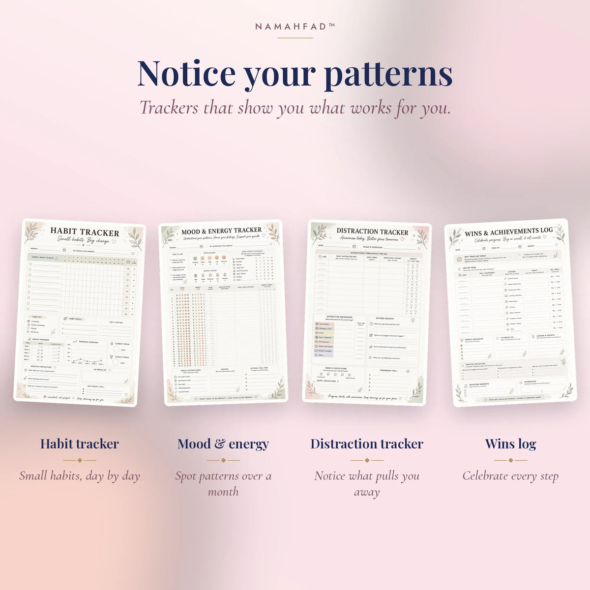 ADHD Success Planner for Women: Printable Daily Planner, Habit Tracker & Self-Care Journal (28 Pages)