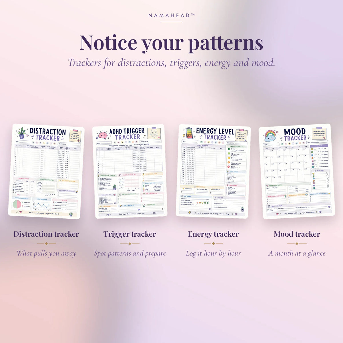 ADHD Productivity Planner: Printable Daily, Weekly & Focus Tracker Pages (28 Pages)