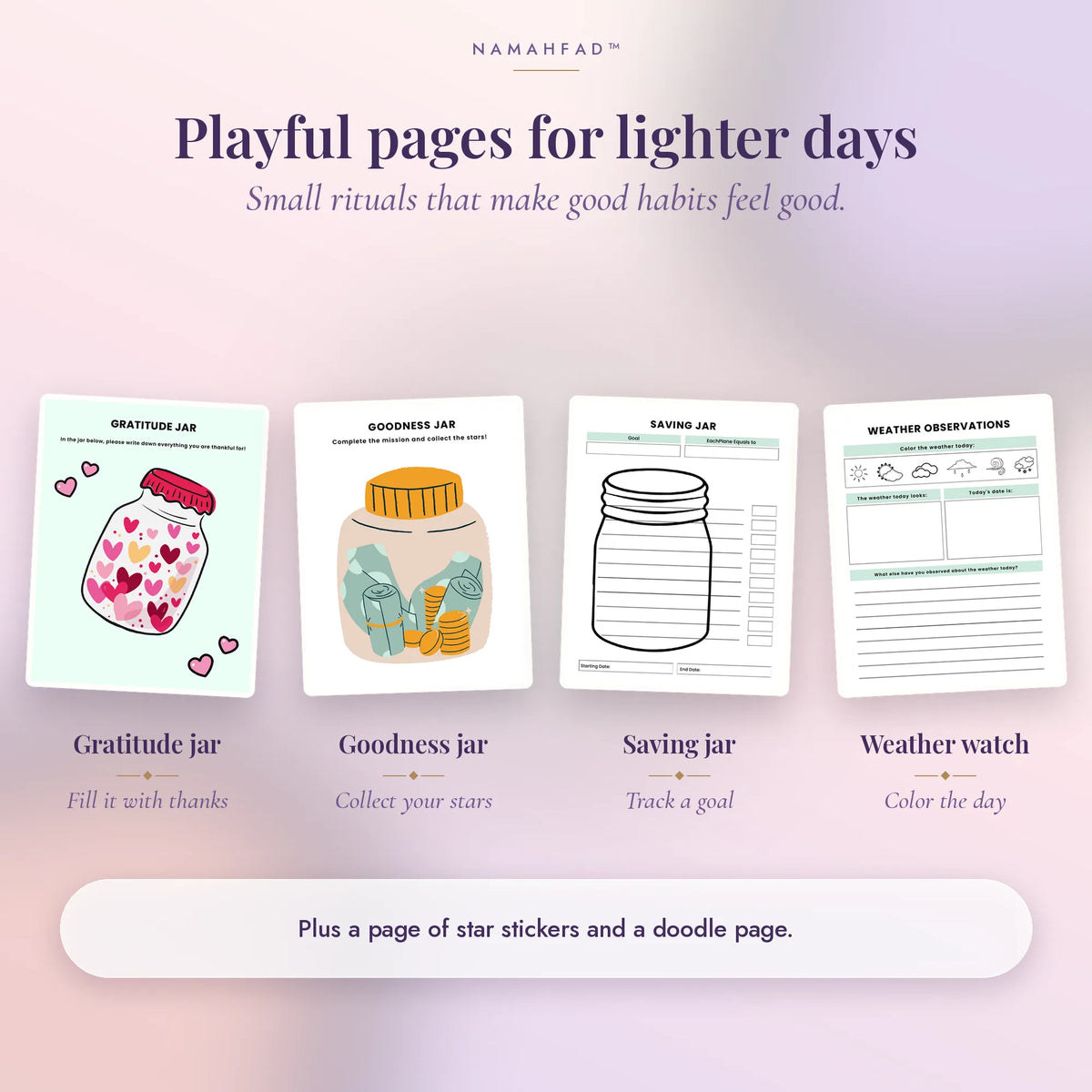 Mindful Moment Daily Journal: Printable Gratitude Journal & Self-Care Planner (26 Pages)