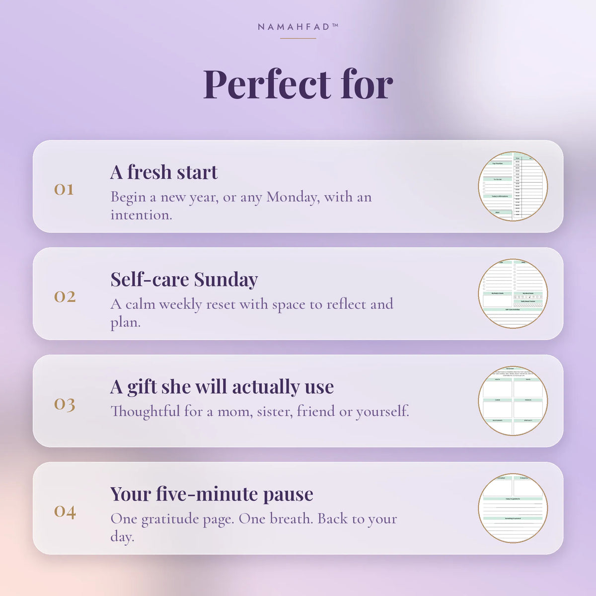 Mindful Moment Daily Journal: Printable Gratitude Journal & Self-Care Planner (26 Pages)