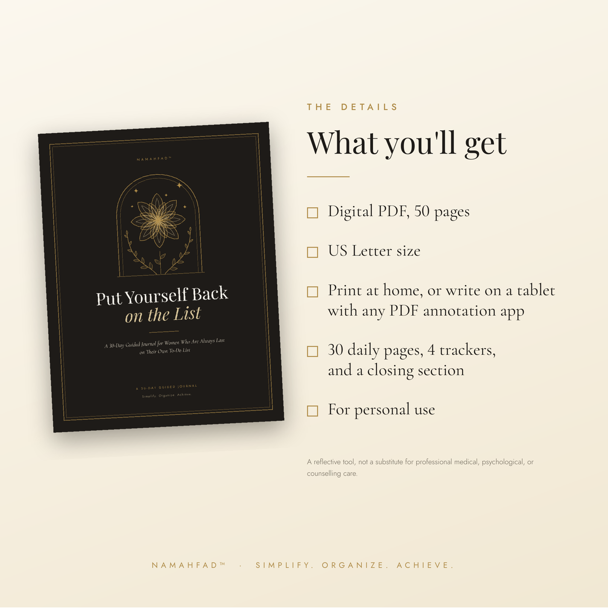 Put Yourself Back on the List: A 30-Day Guided Journal for Women Who Are Always Last on Their Own To-Do List