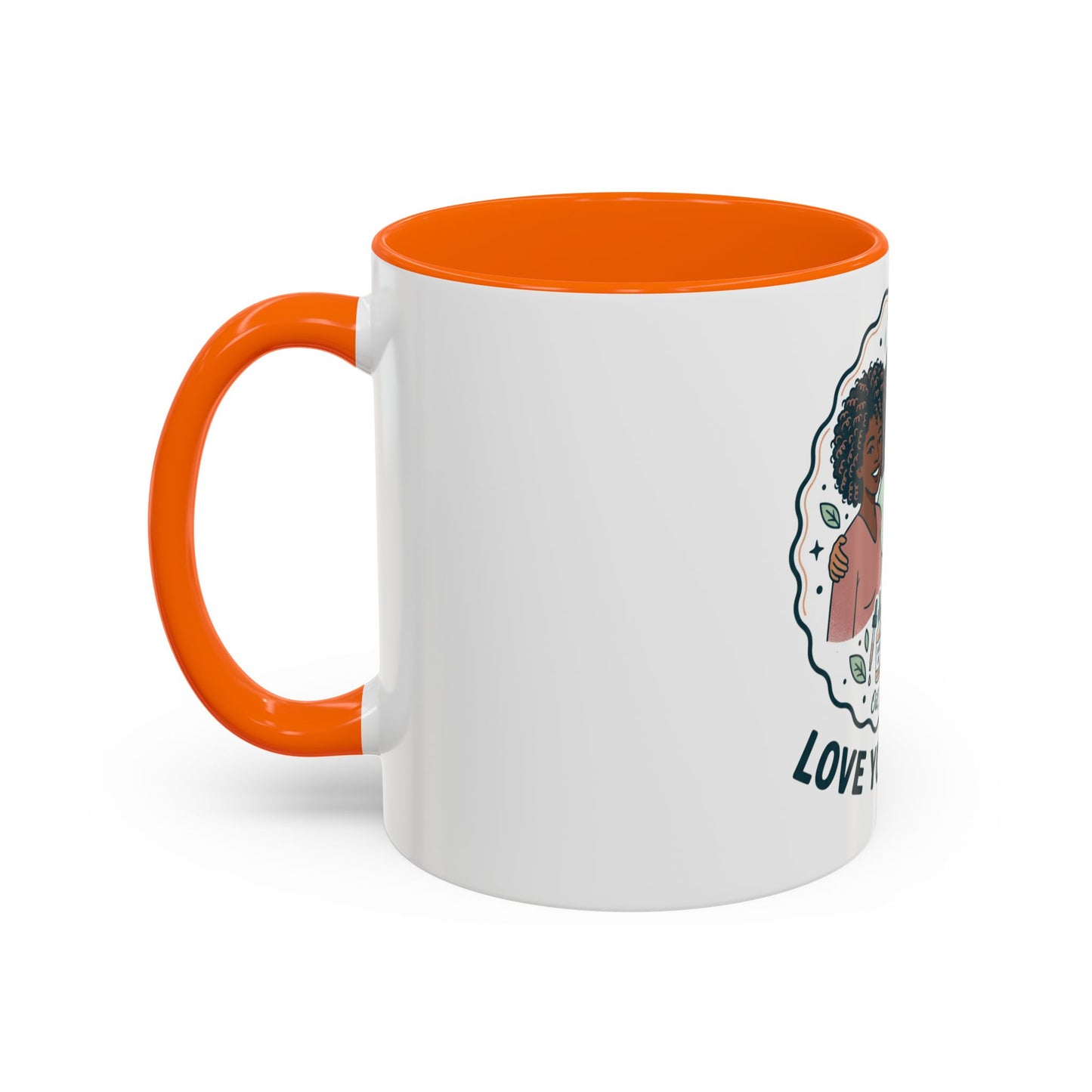 Love Your Roots Coffee Mug — Women’s Natural Hair Care Illustration (11/15oz)