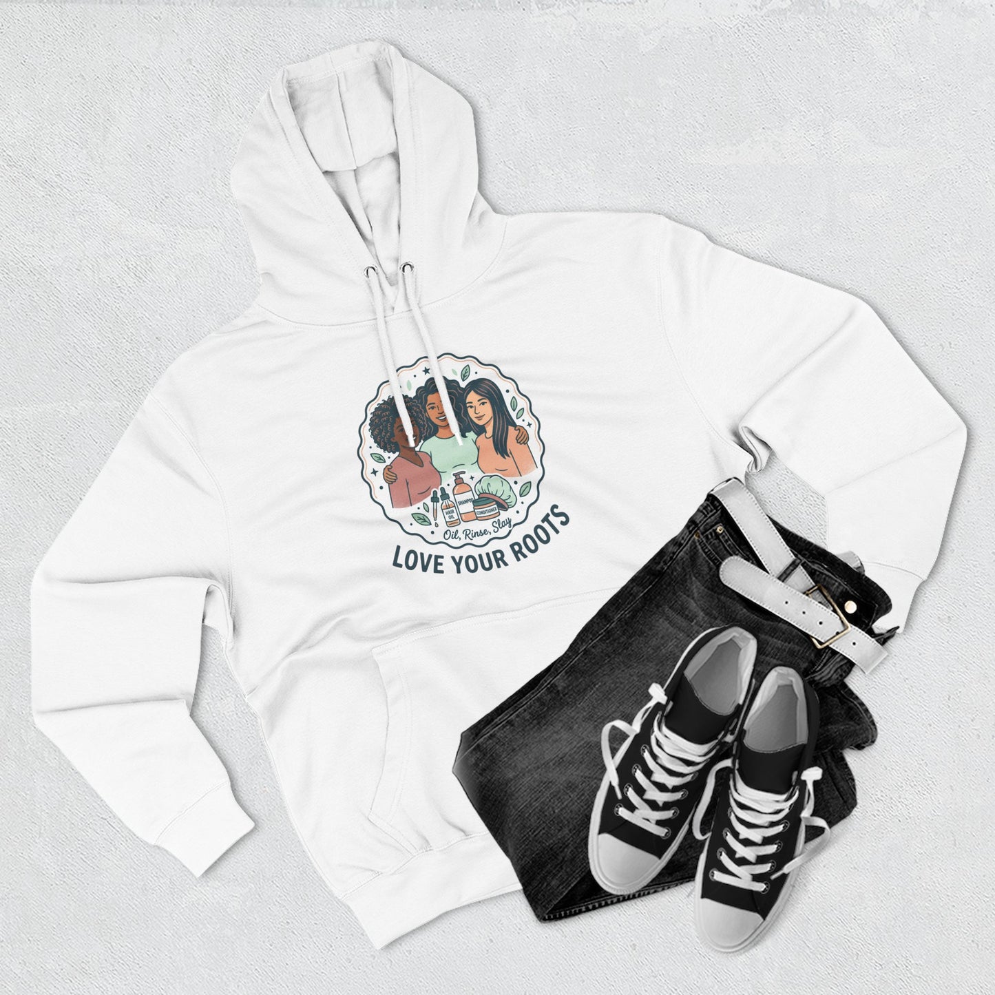 Love Your Roots Hoodie — Women's Multicultural Pride Graphic Pullover