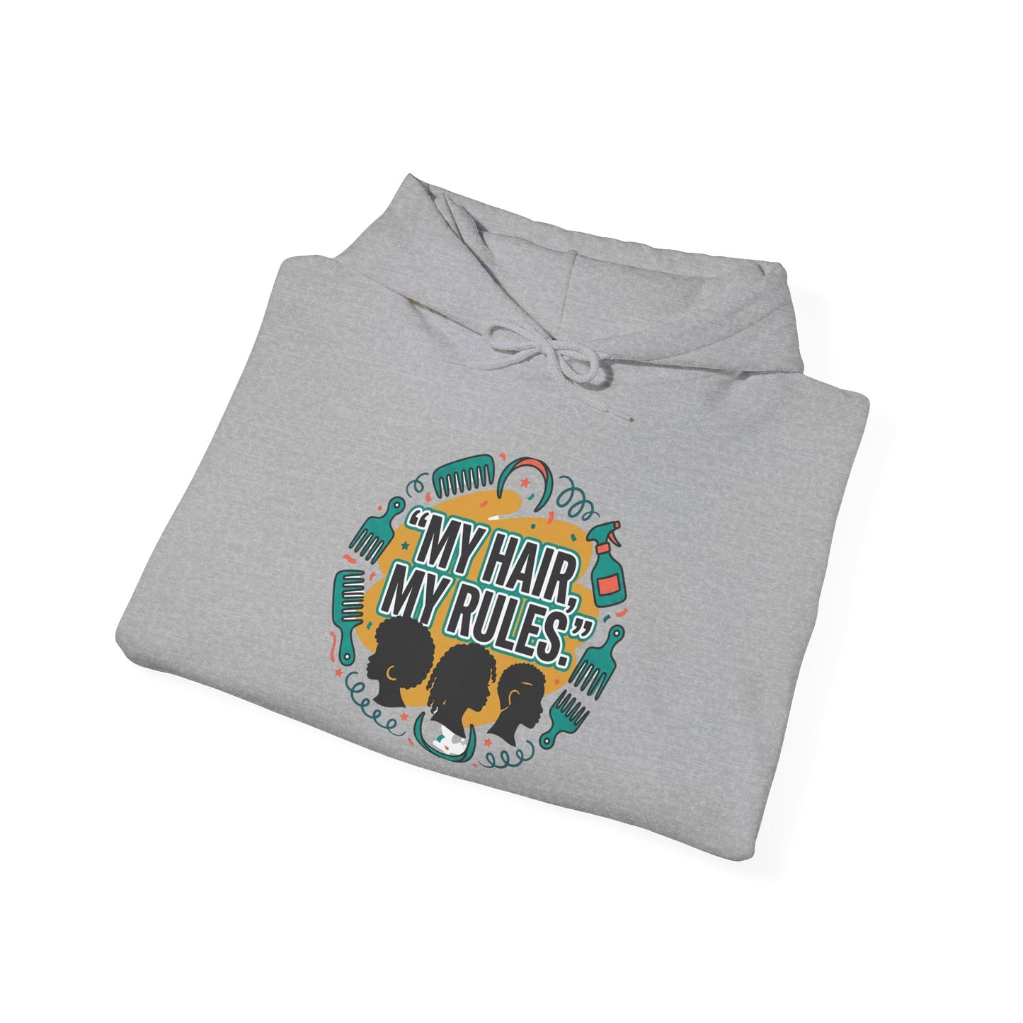Hoodie — "My Hair, My Rules" Natural Hair Pride Graphic Hoodie