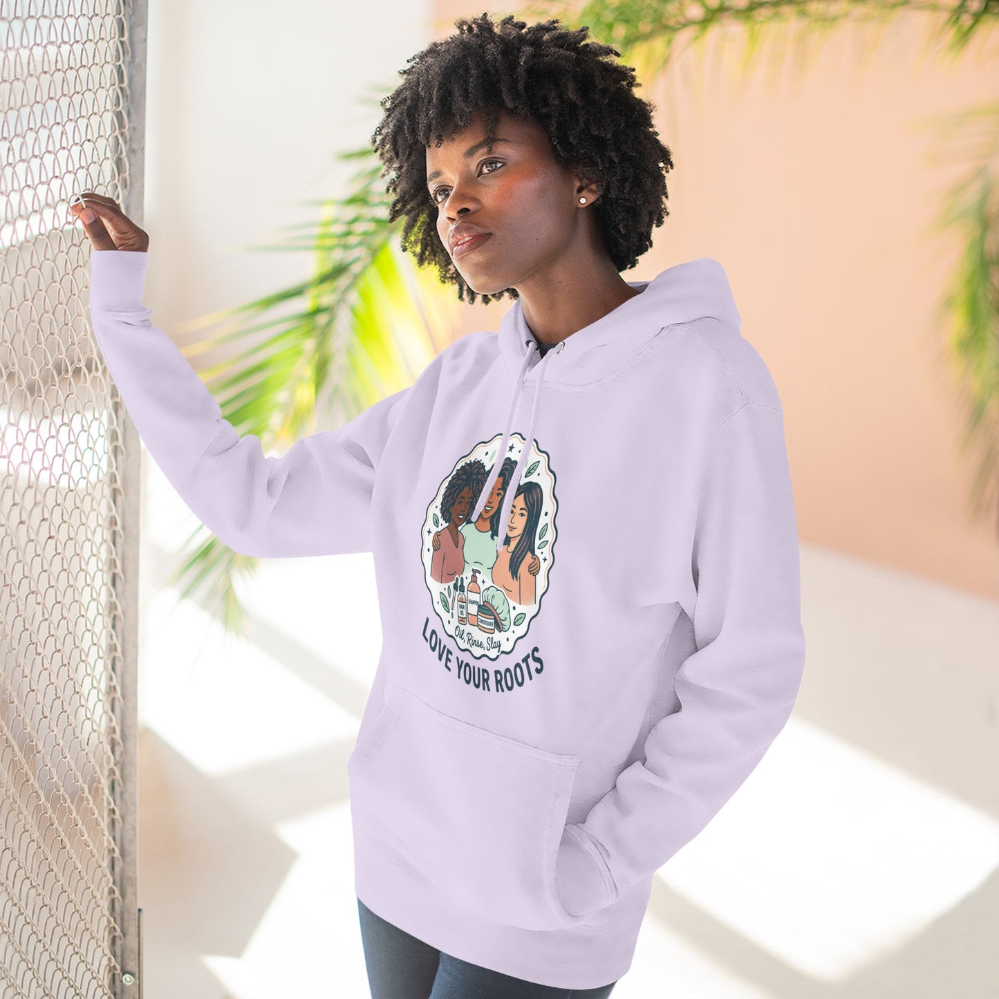 Love Your Roots Hoodie — Women's Multicultural Pride Graphic Pullover