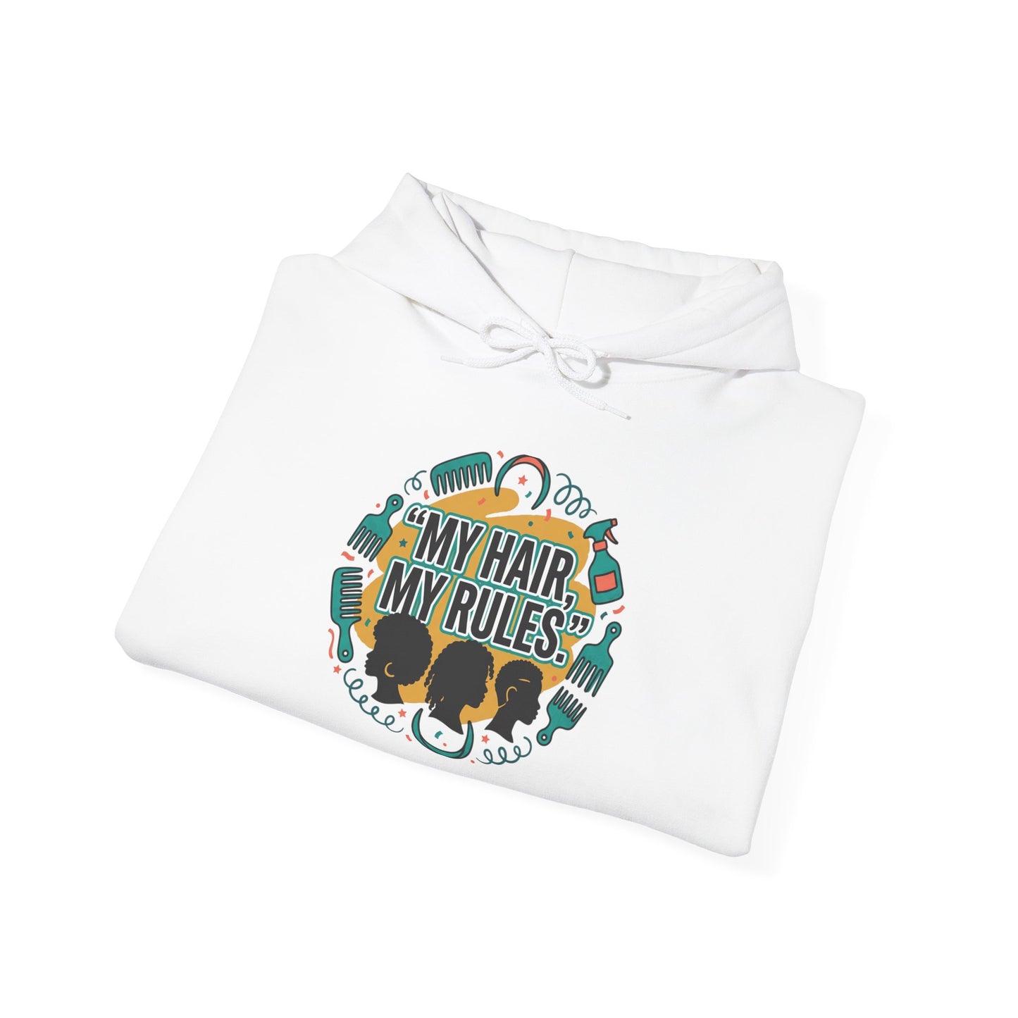 Hoodie — "My Hair, My Rules" Natural Hair Pride Graphic Hoodie