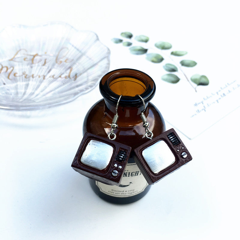 Women Earring Made Cute Girls Eardrop Funny Gift Sweet Handmade Cartoons Mini Fruit Drink Ham Sausage Toothpaste Shampoo