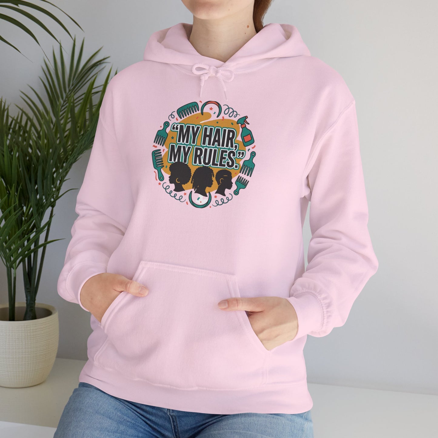 Hoodie — "My Hair, My Rules" Natural Hair Pride Graphic Hoodie