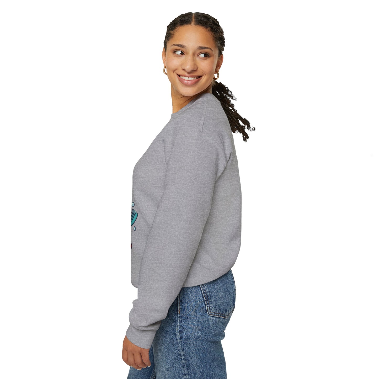 Wash Day Struggles Sweatshirt — Funny Natural Hair Care Crewneck
