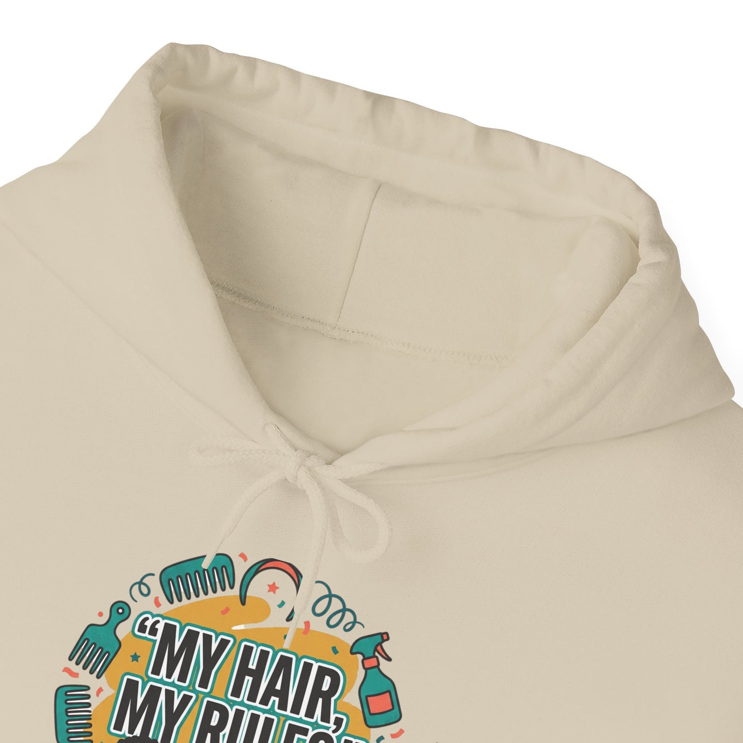 Hoodie — "My Hair, My Rules" Natural Hair Pride Graphic Hoodie