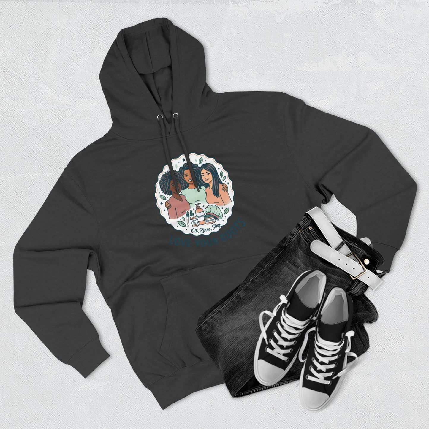 Love Your Roots Hoodie — Women's Multicultural Pride Graphic Pullover