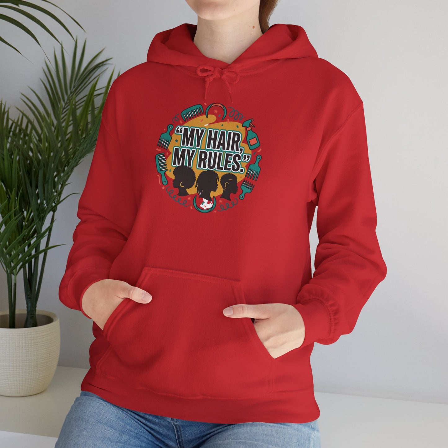 Hoodie — "My Hair, My Rules" Natural Hair Pride Graphic Hoodie