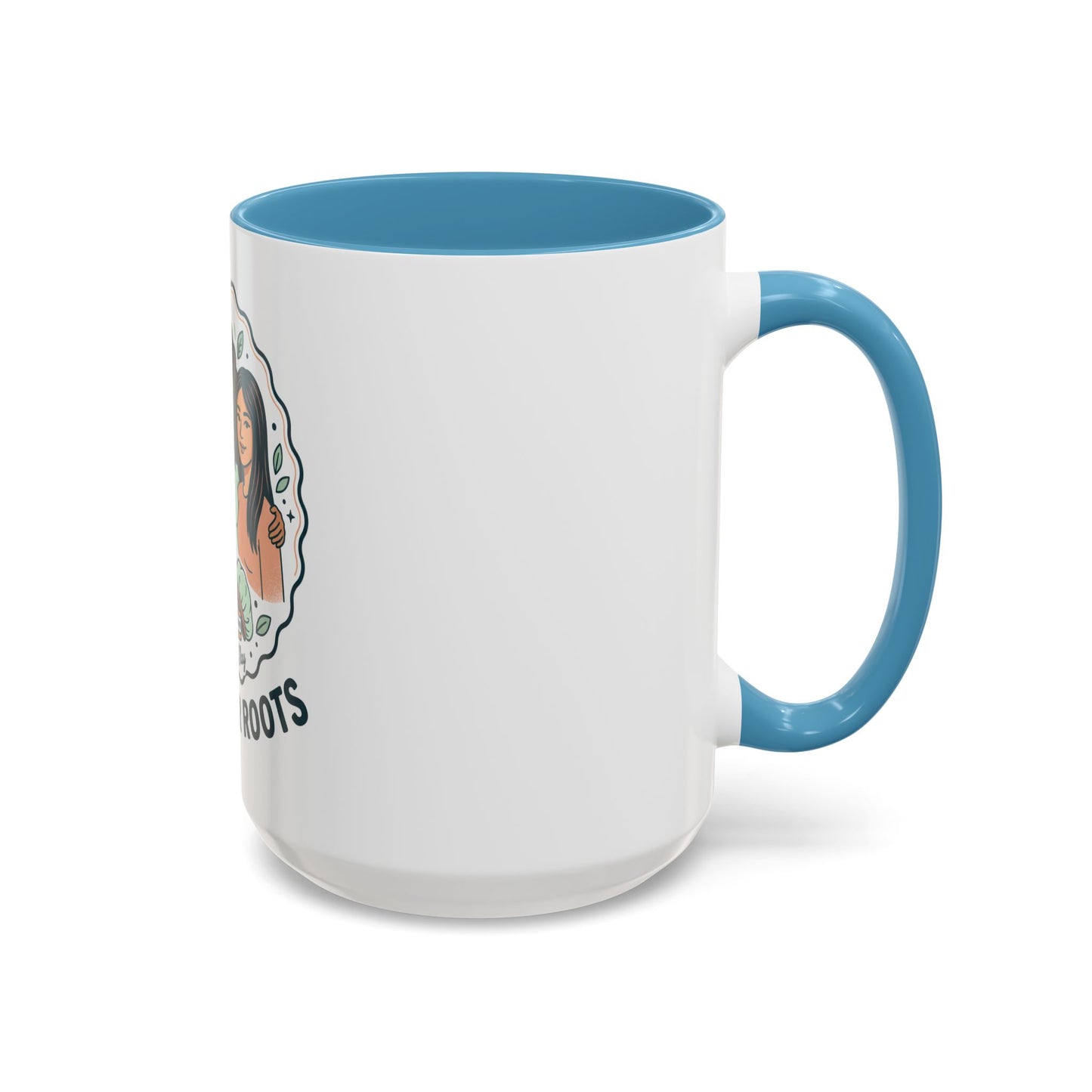 Love Your Roots Coffee Mug — Women’s Natural Hair Care Illustration (11/15oz)