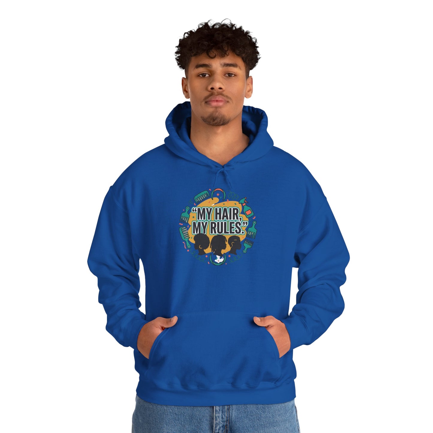 Hoodie — "My Hair, My Rules" Natural Hair Pride Graphic Hoodie