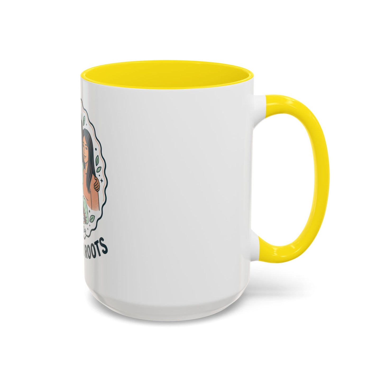 Love Your Roots Coffee Mug — Women’s Natural Hair Care Illustration (11/15oz)