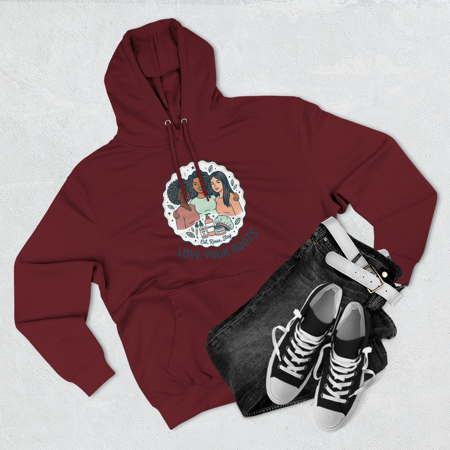 Love Your Roots Hoodie — Women's Multicultural Pride Graphic Pullover